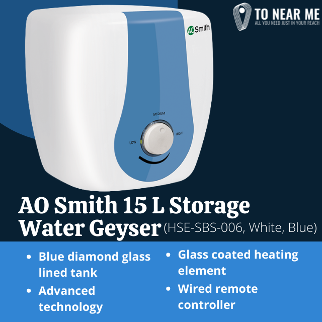 AO Smith 15 L Storage Water Geyser For Guest House